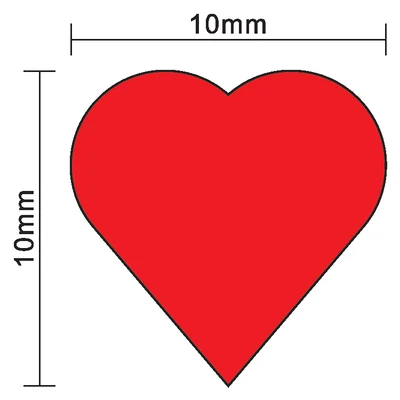 100Pcs 10mm*5mm Red Heart Shap - Board Game Vector ulasan dan harga